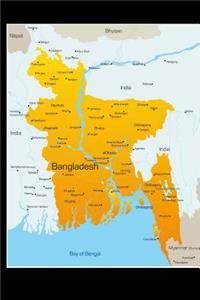 Map of Bangladesh Journal: 150 Page Lined Notebook/Diary