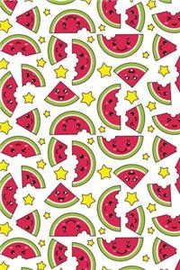 Watermelon and Stars Kawaii Journal