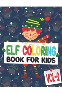 Elf Coloring Book For Kids