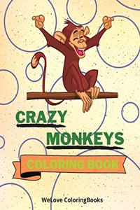 Crazy Monkeys Coloring Book