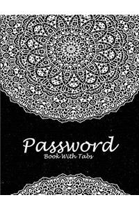 Password Book with Tabs: Black Beauty Classic Art, 8.5