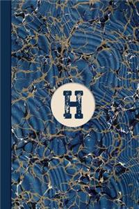 Monogram H Marble Notebook (Blue Ginger Edition)