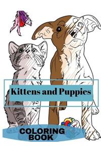 Kittens and Puppies Colouring Book