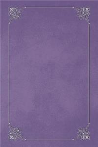 Deluge Purple 101 - Blank Notebook with Fleur de Lis Corners