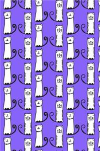 Bullet Journal Notebook for Cat Lovers Funny Tall Cats Pattern 4