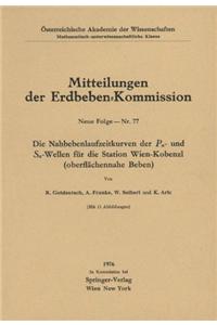 Die Nahbebenlaufzeitkurven Der PN- Und Sn-Wellen Fur Die Station Wien-Kobenzl (Oberflachennahe Beben)
