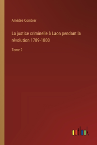 justice criminelle à Laon pendant la révolution 1789-1800: Tome 2