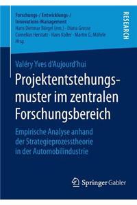 Projektentstehungsmuster im zentralen Forschungsbereich