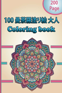 100 曼荼羅塗り絵 大人 Coloring book