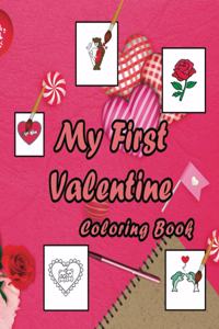 My First Valentine Coloring Book