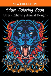 Adult Coloring Book Stress Relieving Animal Designs