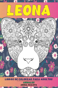 Libros de colorear para adultos - Animal realista - Animales - Leona