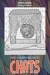Livres à colorier pour adultes - Fleurs pour femmes - Animaux Mandala - Chats