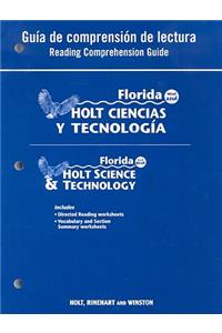 Florida Holt Ciencias y Tecnologia Guia de Comprension de Lectura/Florida Holt Science & Technology Reading Comprehension Guide: Nivel Azul/Level Blue