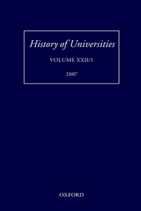 History of Universities, Volume XXII/1