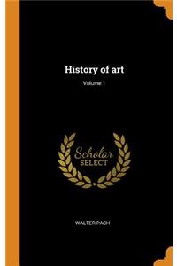 History of Art; Volume 1