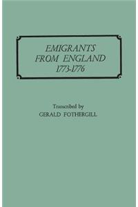 Emigrants from England, 1773-1776