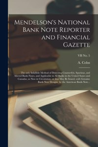 Mendelson's National Bank Note Reporter and Financial Gazette; VII No. 5