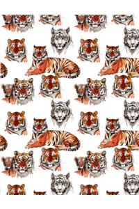 Multipurpose Notebook Composition Journal Diary - Tigers Tigers Tigers