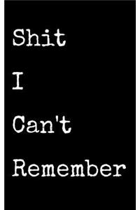 Shit I Can't Remember