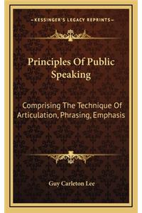 Principles of Public Speaking