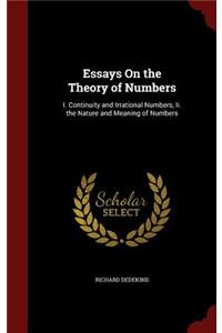 Essays On the Theory of Numbers