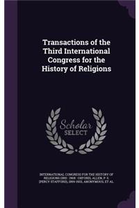 Transactions of the Third International Congress for the History of Religions