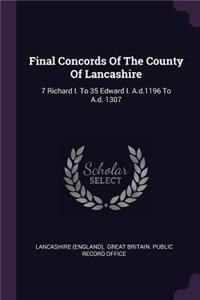 Final Concords Of The County Of Lancashire