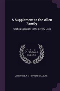 Supplement to the Allen Family