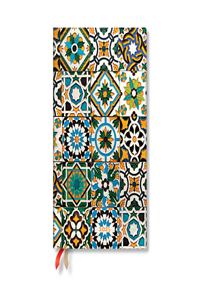 Paperblanks 2025 Weekly Planner Porto Portuguese Tiles 12-Month Maxi Horizontal Elastic Band 160 Pg 100 GSM