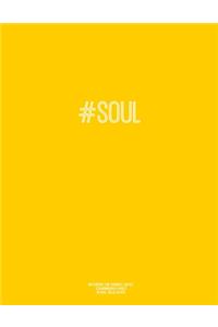 Notebook for Cornell Notes, 120 Numbered Pages, #SOUL, Gold Cover