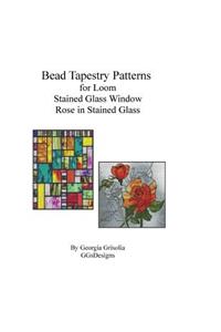 Bead Tapestry Patterns for Loom Stained Glass Window Rose in Stained Glass