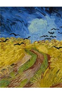 Wheatfield with Crows, Vincent Van Gogh. Blank Journal