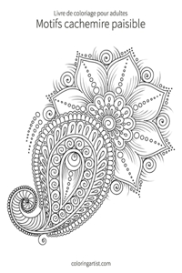 Livre de coloriage pour adultes Motifs cachemire paisible 2