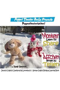 Affchen Lernen Zu Teilen: Monkeys Learn to Share: Deutsch Englisch Zweisprachig Lernenbuch / German English Bilingual Learning Book