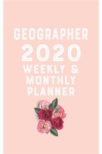 geographer 2020 Monthly Weekly Planner geographer Occupation Planner A beautiful
