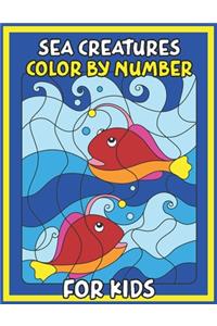 Sea Creatures Color By Number for Kids
