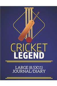 Cricket Legend Large (8.5x11) Journal/Diary