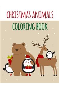 Christmas Animals Coloring Book