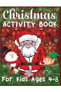 Christmas Activity Book For Kids Ages 4-8