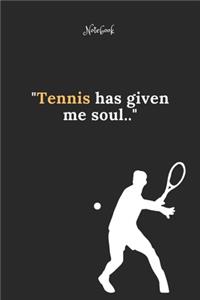 Tennis Notebook Quote 7 Notebook For Tennis Fans and Lovers