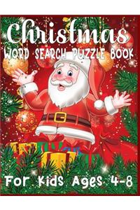 Christmas word search puzzle book for Kids ages 4-8