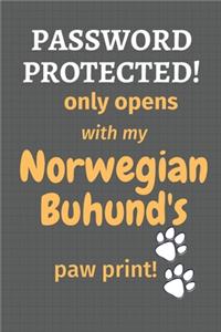 Password Protected! only opens with my Norwegian Buhund's paw print!