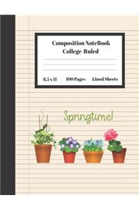 Composition Notebook College Ruled Lined Sheets