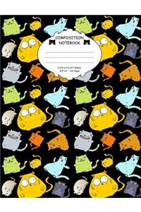 Composition Notebook. Cute Cats Patterns