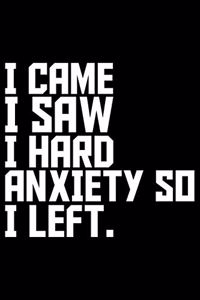 I Came I Saw I Hard Anxiety So I Left