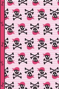 Pirate Girl Skulls and Bones Notebook Sketchbook Paper