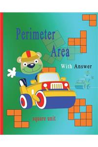 Basic Perimeter and Area of a Shape Square Units Brick Block