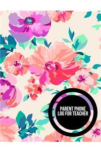 Parent Phone Log For Teachers