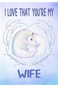 I Love That You're My Wife Keepsake Journal Polar Bears